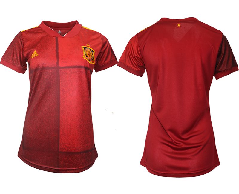 Cheap Women 2021-2022 Club Spain home aaa version red blank Soccer Jerseys